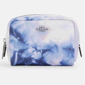 Coach Mini Boxy Cosmetic Case With Tie Dye Print